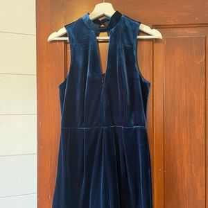 Velvet Blue Romper